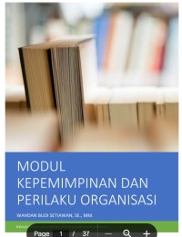 MODUL KEPEMIMPINAN DAN PERILAKU ORGANISASI 2022-2023